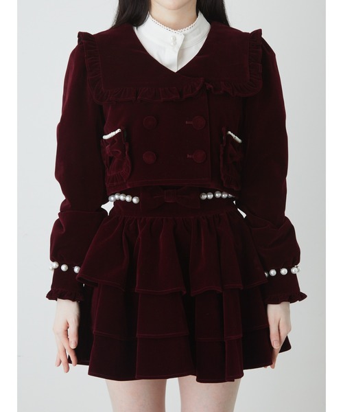 Ank Rouge(アンクルージュ)の「ベルベットセーラージャケット(その他アウター・レディース・レッド/ブラック/ブラウン・M)」の10枚目の写真