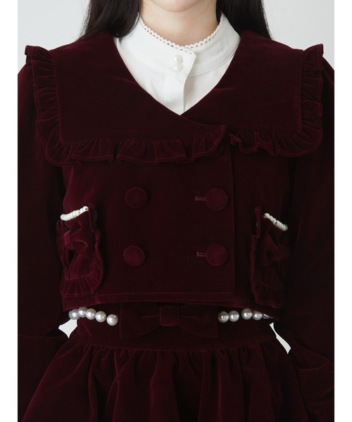 Ank Rouge(アンクルージュ)の「ベルベットセーラージャケット(その他アウター・レディース・レッド/ブラック/ブラウン・M)」の11枚目の写真