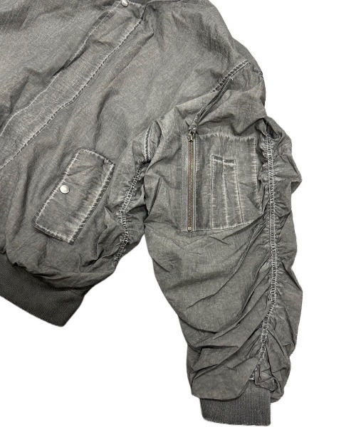 XU(エックスユー)の「ストリートファッション XU エックスユー washed shirring blouson ウォッシュドシャーリングブルゾン MA-1 エムエーワン 羽織り オーバーサイズ 韓国ファッション 韓国ストリート(ブルゾン・メンズ・グレー・ONE SIZE)」の21枚目の写真