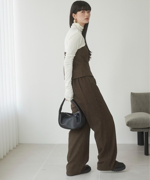 セール】【2点セット】ベアトップビスチェ セットアップ（つなぎ