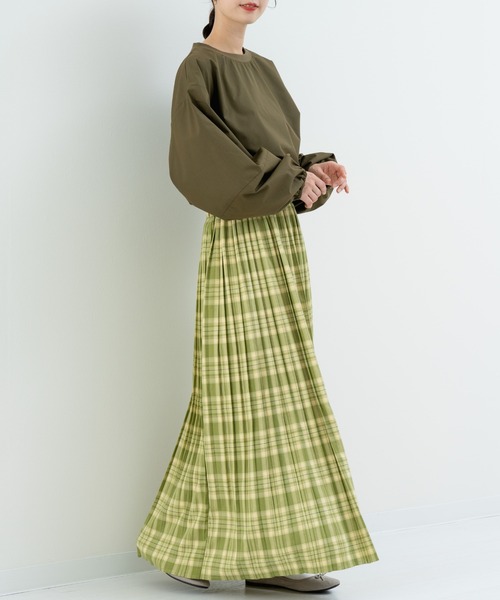 refinedworks（リファインドワークス）の「【refinedworks】人気のチェックプリーツスカート（スカート・レディース・グレー/ダークブラウン/ブラウン/レッド/グリーン・MEDIUM/FREE）」の21枚目の写真