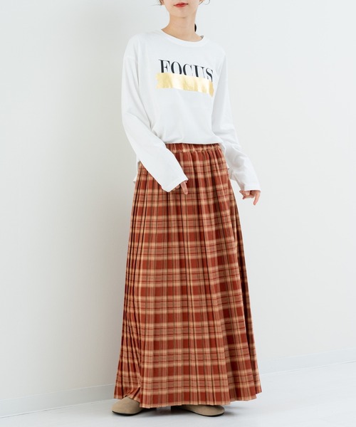 refinedworks（リファインドワークス）の「【refinedworks】人気のチェックプリーツスカート（スカート・レディース・グレー/ダークブラウン/ブラウン/レッド/グリーン・MEDIUM/FREE）」の16枚目の写真