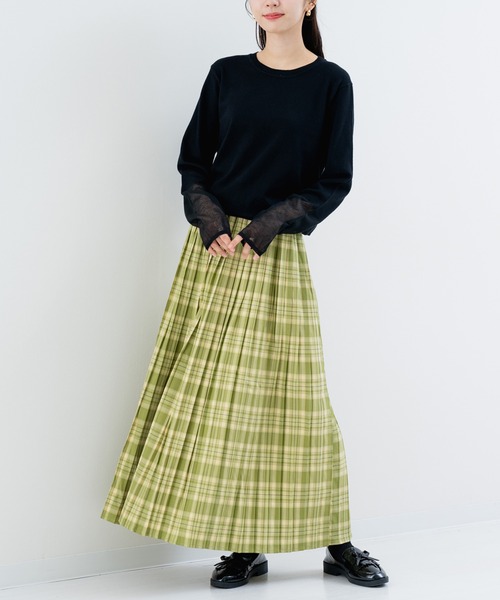 セール】【refinedworks】人気のチェックプリーツスカート（スカート