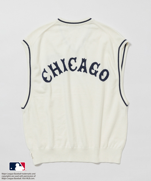 ADAM ET ROPE'(アダムエロペ)の「【MLB COLLECTION BY JUN】クラシックロゴニットベスト(ベスト・メンズ・ホワイト/ブラウン/ブラック・L/M)」の6枚目の写真