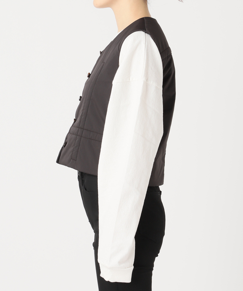 LOW CLASSIC（ロウ　クラシック）の「【LOW CLASSIC/ロウ・クラシック】VOLUME STITCH PADDED VEST LW243VT01（ブルゾン・レディース・ブラック系その他・SMALL）」の9枚目の写真