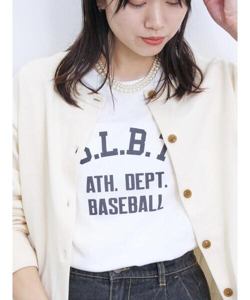 Samansa Mos2 blue（サマンサモスモスブルー）の「ロゴプリントロンT（Tシャツ/カットソー・レディース・チャコールグレー/オフホワイト/シルバーグレー・F）」の5枚目の写真