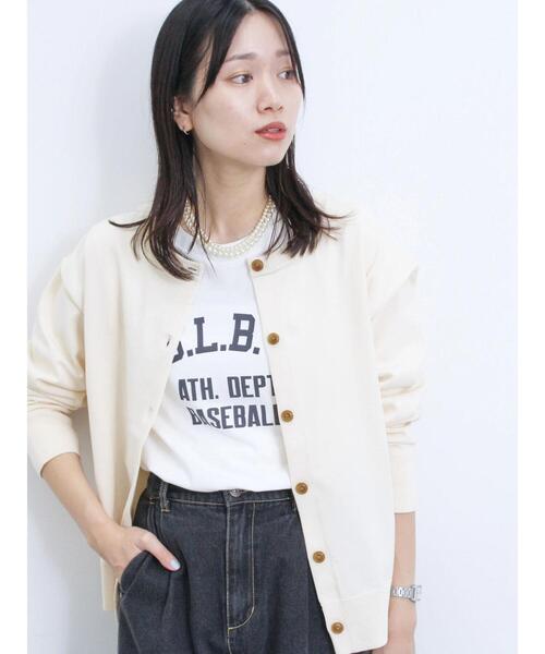 Samansa Mos2 blue（サマンサモスモスブルー）の「ロゴプリントロンT（Tシャツ/カットソー・レディース・チャコールグレー/オフホワイト/シルバーグレー・F）」の9枚目の写真