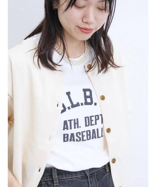 Samansa Mos2 blue（サマンサモスモスブルー）の「ロゴプリントロンT（Tシャツ/カットソー・レディース・チャコールグレー/オフホワイト/シルバーグレー・F）」の10枚目の写真