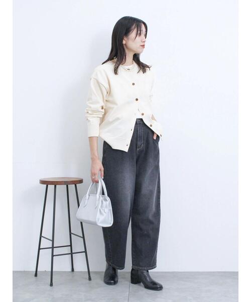 Samansa Mos2 blue（サマンサモスモスブルー）の「ロゴプリントロンT（Tシャツ/カットソー・レディース・チャコールグレー/オフホワイト/シルバーグレー・F）」の11枚目の写真