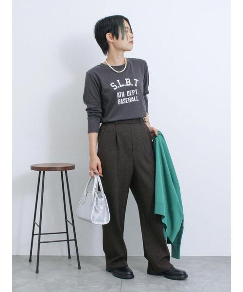 Samansa Mos2 blue（サマンサモスモスブルー）の「ロゴプリントロンT（Tシャツ/カットソー・レディース・チャコールグレー/オフホワイト/シルバーグレー・F）」の15枚目の写真