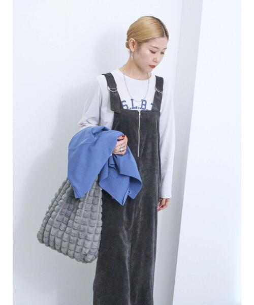 Samansa Mos2 blue（サマンサモスモスブルー）の「ロゴプリントロンT（Tシャツ/カットソー・レディース・チャコールグレー/オフホワイト/シルバーグレー・F）」の22枚目の写真