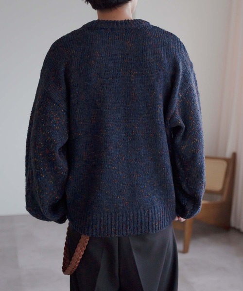 epnok(エプノック)の「カラーネップルーズニット(ニット/セーター・メンズ・ネイビー/ブラック/グレー・SMALL/LARGE/MEDIUM)」の7枚目の写真