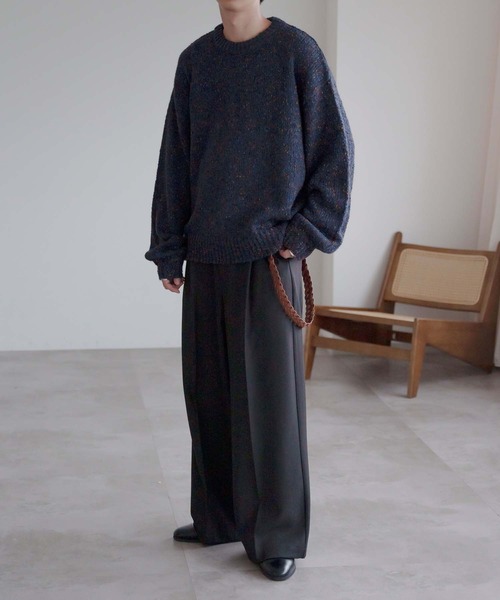 epnok(エプノック)の「カラーネップルーズニット(ニット/セーター・メンズ・ネイビー/ブラック/グレー・SMALL/LARGE/MEDIUM)」の9枚目の写真