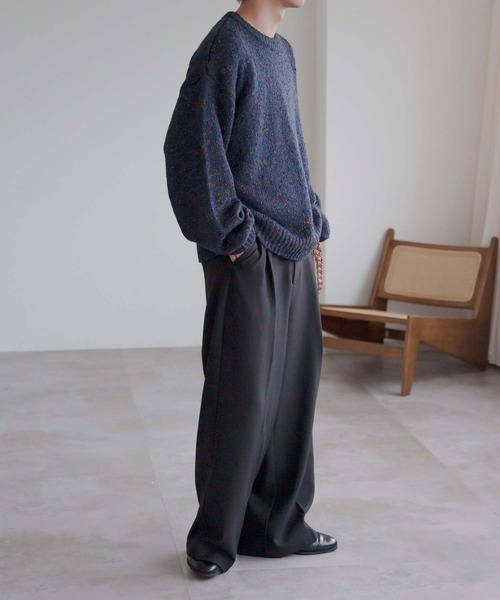 epnok(エプノック)の「カラーネップルーズニット(ニット/セーター・メンズ・ネイビー/ブラック/グレー・SMALL/LARGE/MEDIUM)」の10枚目の写真