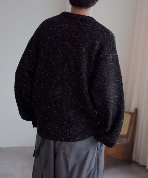 epnok(エプノック)の「カラーネップルーズニット(ニット/セーター・メンズ・ネイビー/ブラック/グレー・SMALL/LARGE/MEDIUM)」の16枚目の写真
