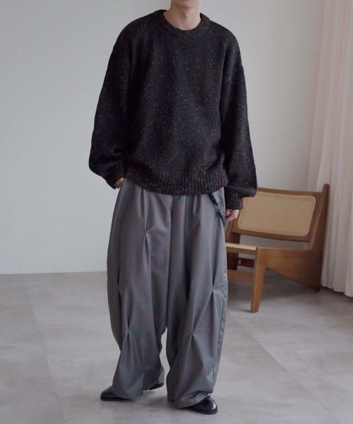 epnok(エプノック)の「カラーネップルーズニット(ニット/セーター・メンズ・ネイビー/ブラック/グレー・SMALL/LARGE/MEDIUM)」の17枚目の写真