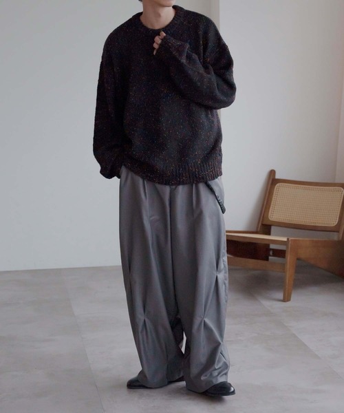 epnok(エプノック)の「カラーネップルーズニット(ニット/セーター・メンズ・ネイビー/ブラック/グレー・SMALL/LARGE/MEDIUM)」の18枚目の写真