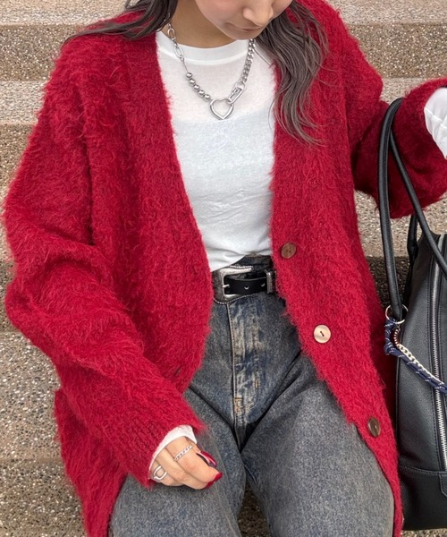 KENJIさま専用 セール】ブラッシュミドルレングスVカーディガン/248185