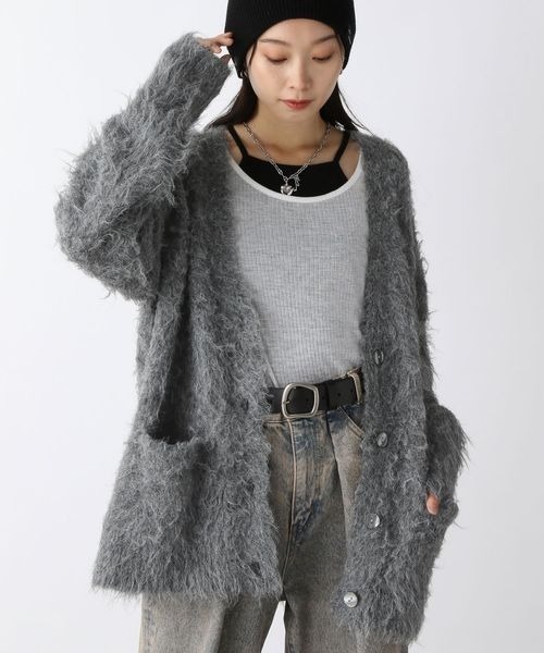 KENJIさま専用 セール】ブラッシュミドルレングスVカーディガン/248185