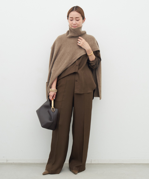 Deuxieme Classe(ドゥーズィエムクラス)の「【SANDBEIGE/サンドベージュ】CLORIA PULLOVER(ニット/セーター・レディース・チャコールグレー/ベージュ・FREE)」の6枚目の写真
