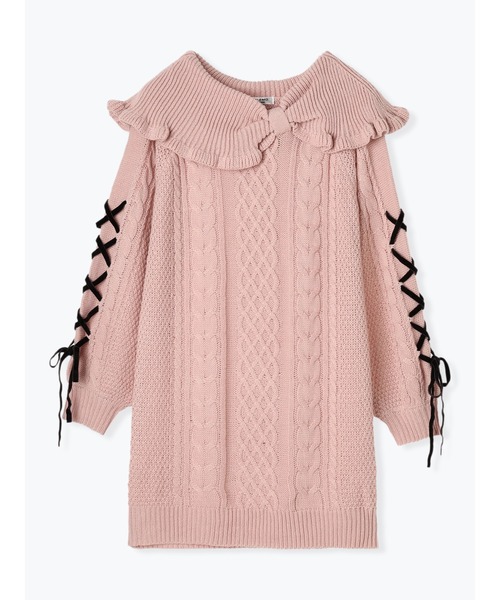 LUDIC PARK（ルディックパーク）の「【愛されガーリーニット】袖レース  