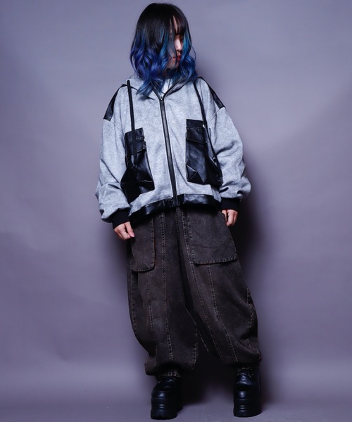 rovtski(ロフトスキー)の「ウォッシュデザインポケットデニム(デニムパンツ・レディース・ブラック・FREE)」の14枚目の写真