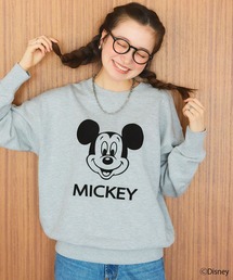 《Disney/ディズニー》ミッキーマウスフロッキープリントスウェットトレーナー