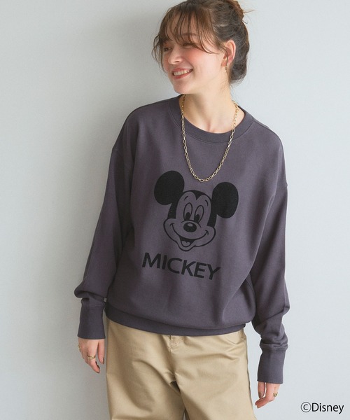 Disney/ディズニー》ミッキーマウスフロッキープリント