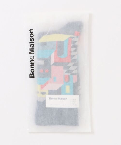 Bonne maison（ボンメゾン）の「【Bonne Maison(ボンヌメゾン)】フランス製 ソックス　靴下　カラフル（ソックス/靴下・レディース・グリーン/ピンク/ブラウン/ネイビー/チェック/イエロー× ブルー/ブラック/グリーン×オレンジ/イエロー×グレー・36/38）」の14枚目の写真