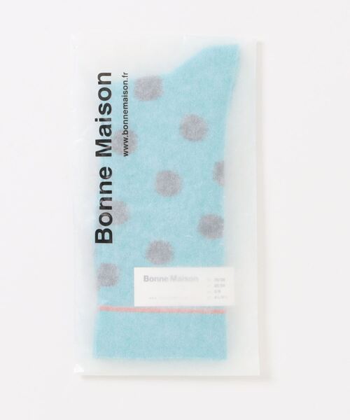 Bonne maison（ボンメゾン）の「【Bonne Maison(ボンヌメゾン)】フランス製 ソックス　靴下　カラフル（ソックス/靴下・レディース・グリーン/ピンク/ブラウン/ネイビー/チェック/イエロー× ブルー/ブラック/グリーン×オレンジ/イエロー×グレー・36/38）」の12枚目の写真