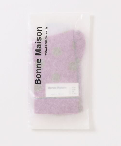 Bonne maison（ボンメゾン）の「【Bonne Maison(ボンヌメゾン)】フランス製 ソックス　靴下　カラフル（ソックス/靴下・レディース・グリーン/ピンク/ブラウン/ネイビー/チェック/イエロー× ブルー/ブラック/グリーン×オレンジ/イエロー×グレー・36/38）」の17枚目の写真