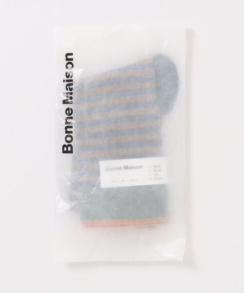 Bonne maison（ボンメゾン）の「【Bonne Maison(ボンヌメゾン)】フランス製 ソックス　靴下　カラフル（ソックス/靴下・レディース・グリーン/ピンク/ブラウン/ネイビー/チェック/イエロー× ブルー/ブラック/グリーン×オレンジ/イエロー×グレー・36/38）」の15枚目の写真