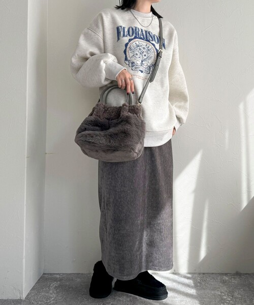 fredy emue（フレディエミュ）の「ミックスファー２WAYトートバック（ショルダーバッグ・レディース・グレー/ベージュ・FREE）」の15枚目の写真