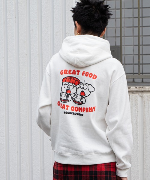 WEGO（ウィゴー）の「WEGO/リラックスフィットTHEBOYグラフィックパーカー（パーカー・メンズ・ホワイト/ブラック/杢グレー/ネイビー・SMALL/MEDIUM/LARGE）」の10枚目の写真