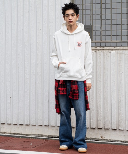 WEGO（ウィゴー）の「WEGO/リラックスフィットTHEBOYグラフィックパーカー（パーカー・メンズ・ホワイト/ブラック/杢グレー/ネイビー・SMALL/MEDIUM/LARGE）」の11枚目の写真