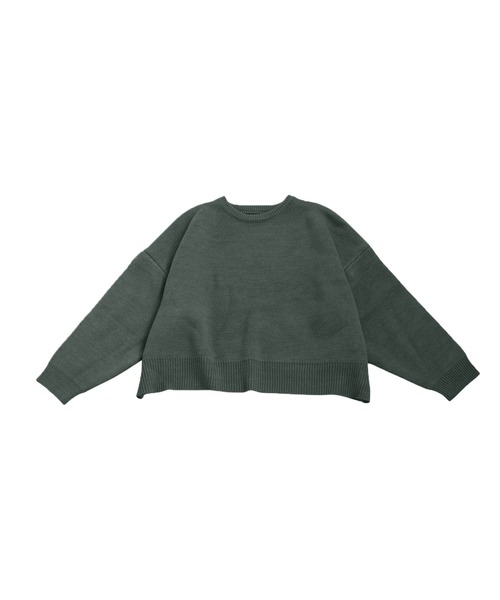 antiqua(アンティカ)の「ダブルジャガードニット(ニット/セーター・レディース・ブルー/グレー/ライム/ブラック・ONESIZE)」の14枚目の写真