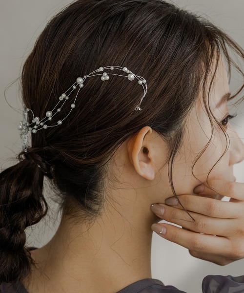 epic day(エピックデイ)の「パール&花火結び水引ヘッドドレス(その他ヘアアクセサリー・レディース・シルバー/ゴールド・F)」の13枚目の写真