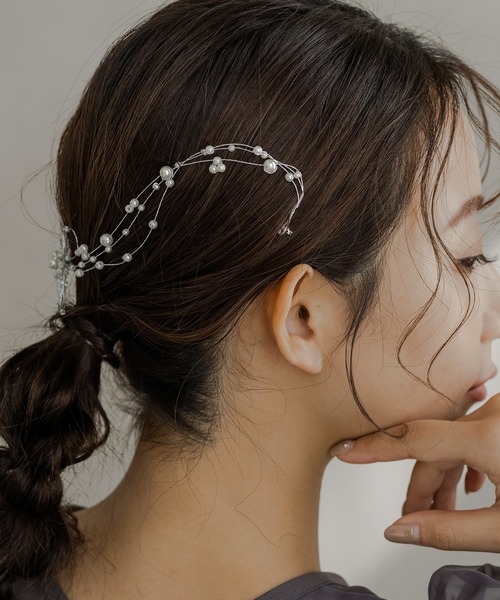 epic day(エピックデイ)の「パール&花火結び水引ヘッドドレス(その他ヘアアクセサリー・レディース・シルバー/ゴールド・F)」の14枚目の写真