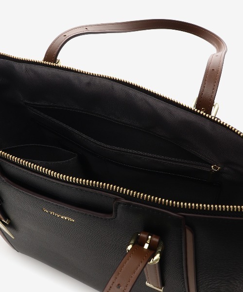 & chouette（アンドシュエット）の「ベルトデザインA4トートバッグ《仕事・通勤・通学》（トートバッグ・レディース・ベージュ/ブラック・FREE）」の9枚目の写真