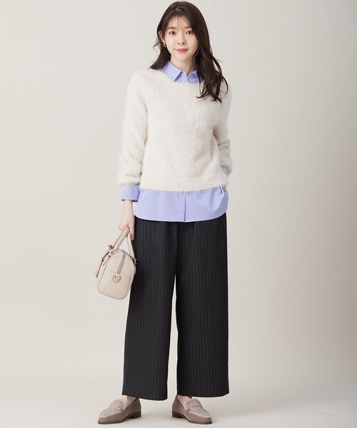 【セール】【洗える】フィルムラメシャギー ニット（ニット/セーター）｜any SiS（エニィスィス）