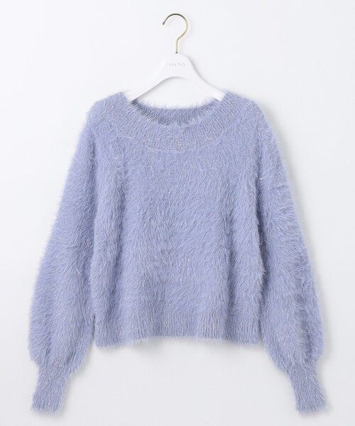 【セール】【洗える】フィルムラメシャギー ニット（ニット/セーター）｜any SiS（エニィスィス）
