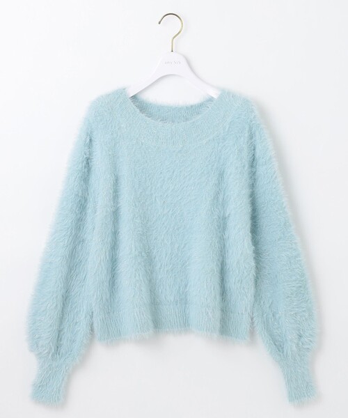 【セール】【洗える】フィルムラメシャギー ニット（ニット/セーター）｜any SiS（エニィスィス）