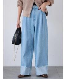 【WEB限定】ターンバックワイドデニム