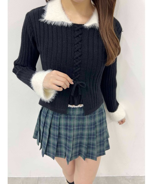 PHILLY(フィリー)の「【PHILLY】バイカラーレースアップトップス(Tシャツ/カットソー・レディース・グレー/ブラック/ホワイト・FREE)」の18枚目の写真