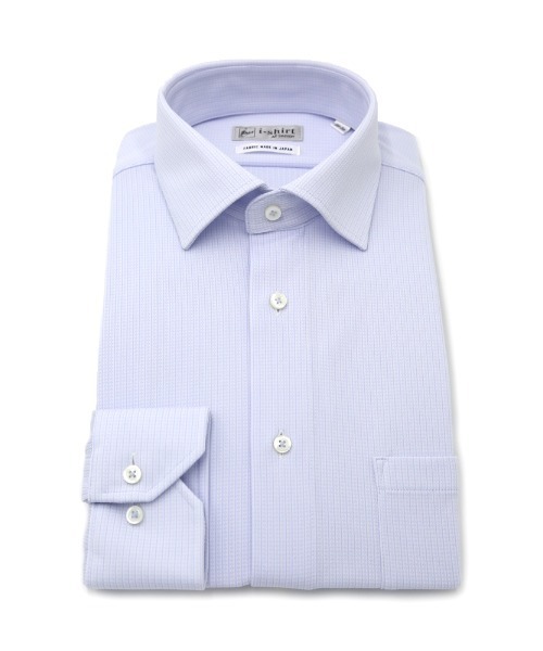 HARUYAMA(ハルヤマ)の「WEB限定【完全ノーアイロン】長袖 アイシャツ セミワイド ストレッチ チェック i-shirt 通年(ビジネスシャツ・メンズ・ライトピンク/サックスブルー/ライトグレー・S80/L84/首回り37cm-裄丈78cm/M82/LL86)」の2枚目の写真