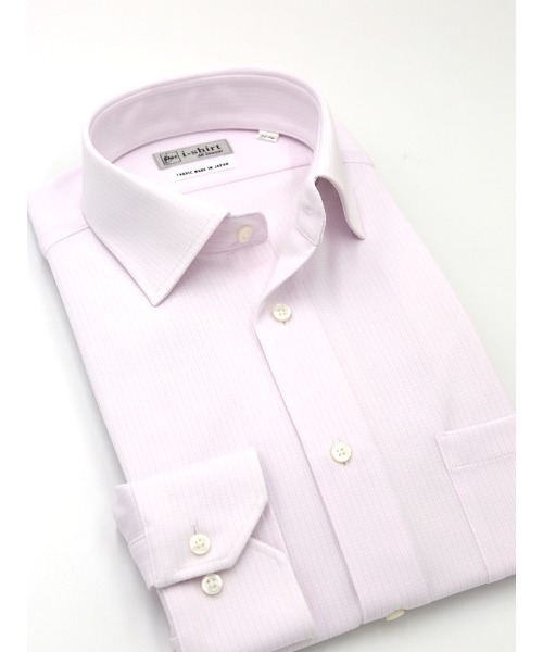 HARUYAMA(ハルヤマ)の「WEB限定【完全ノーアイロン】長袖 アイシャツ セミワイド ストレッチ チェック i-shirt 通年(ビジネスシャツ・メンズ・ライトピンク/サックスブルー/ライトグレー・S80/L84/首回り37cm-裄丈78cm/M82/LL86)」の5枚目の写真