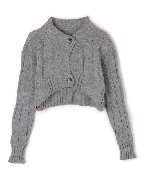 M DOLLY（エムドリー）の「layered knit dress/レイヤードニットドレス（ワンピース・レディース・グレー・FREE）」の8枚目の写真