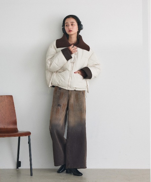 ad thie(アドティエ)の「ウォッシュグラデーションデニム(デニムパンツ・レディース・ブラウン・SMALL/MEDIUM)」の11枚目の写真