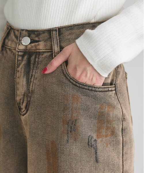 ad thie(アドティエ)の「ウォッシュグラデーションデニム(デニムパンツ・レディース・ブラウン・SMALL/MEDIUM)」の21枚目の写真