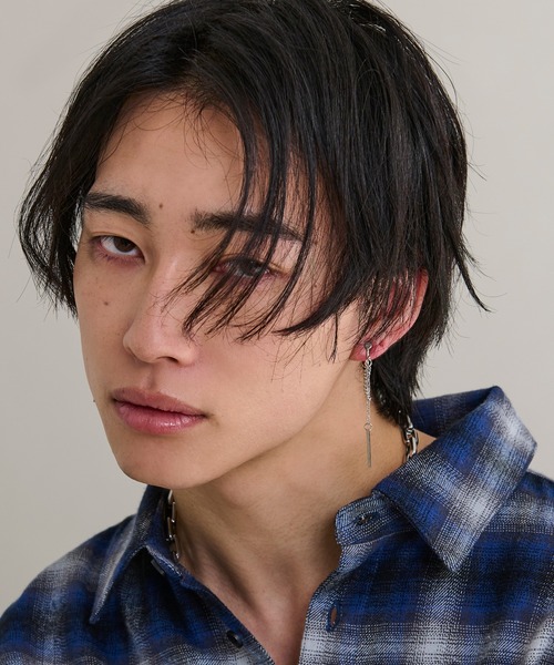 Ellno Loset（エルノロゼット）の「ロングチェーンイヤリング/両耳用（イヤリング・メンズ・シルバー・FREE）」の3枚目の写真